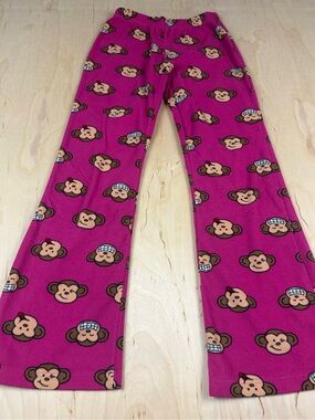 Aeropostale Bright Pink Monkey Print Pajama Pants